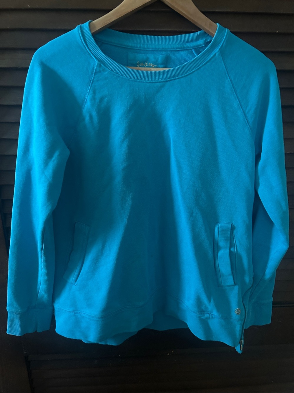 Lilly Pulitzer  Turquoise Crewneck Sweatshirt Med